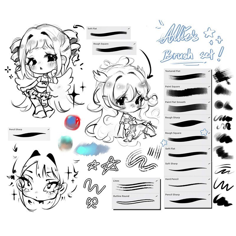 Procreate动漫速写起稿笔刷